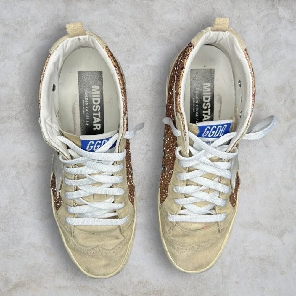 Authentic Golden Goose Mid Star with pink glitter - Picture 7 of 11